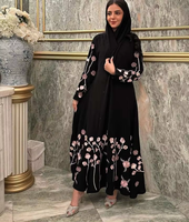 Abayas de mode modeste faites à la main pour adultes, motifs uniques de créateurs, matière en soie, vêtements musulmans traditionnels, accessoires, manches longues