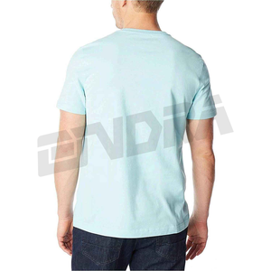 T-shirt de papa en coton biologique pour hommes, décontracté, de luxe, style minimal, été doux, col rond, manches courtes, coupe classique, haut quotidien - Product Image 3