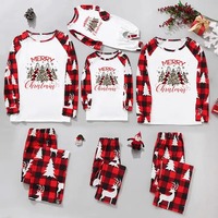 Ropa Navideña Familiar al por Mayor de Alta Calidad, Personalizada, Tallas Grandes, Otoño-Verano, con Botones y Bordado 3D de Santa Claus