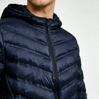 Veste matelassée bleu marine pour homme pour l'hiver