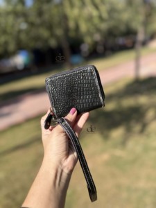 Cartera de Cuero Genuino, Elegante, con Múltiples Ranuras para Tarjetas, Monedero Moderno y Elegante, Portamonedas con Correa para la Muñeca para Mujer - Product Image 4