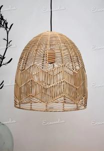 Design classique rotin intérieur salon chambre cuisine pendentif décoratif abat-jour rustique osier chanvre corde lustre - Product Image 6