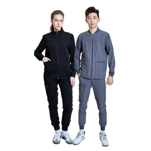 แจ็คเก็ตผ้าฝ้ายขัดคุณภาพสูงสำหรับผู้ชายและผู้หญิงชุดทางการแพทย์สำหรับคลินิกโรงพยาบาลพยาบาล FMF - Product Image 3