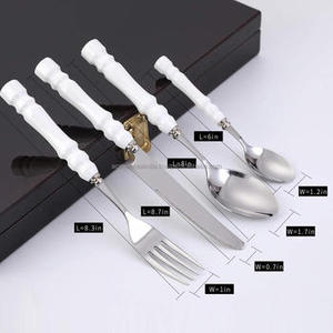 Ensemble de couverts en acier inoxydable de qualité supérieure de 4 couverts en argent vaisselle ustensiles de cuisine vaisselle de qualité supérieure ensemble d'ustensiles de cuisine - Product Image 5