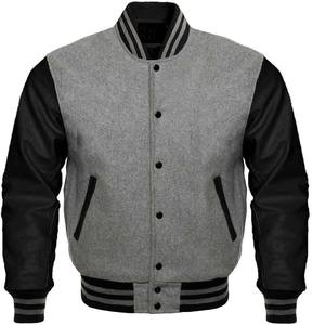 Varsity <b>Jacket</b> for <b>Men</b> With Channel Patch Full Customized Wool Body Leather Sleeves <b>Men</b> <b>Baseball</b> <b>Jackets</b> - Product Image 4