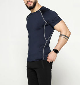 Nouvelles chemises de compression avec logo personnalisé pour hommes et vêtements de course à pied Chemises de compression athlétiques pour hommes - Product Image 3