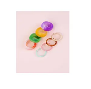 Hot personality fancy design resin ring best big & small size available modeling wearing resin ring top quality