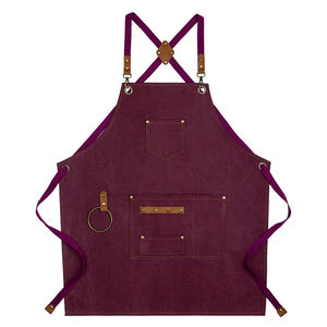 100% Organic Cotton <b>Apron</b> Custom Heavy Duty Baking <b>Cooking</b> Printed Canvas With Two Pockets Denim <b>Apron</b> - Product Image 1