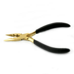 Pince professionnelle pour extensions de cheveux, design moderne, acier inoxydable de haute qualité, poignées en caoutchouc bleu, outils d'extension de cheveux - Product Image 3