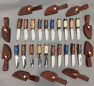Commandes en gros personnalisées OEM PRESTIGE LAMES Professional Handmade Carbon Steel Skinner Knife Manche en bois Ambidextre - Product Image 2