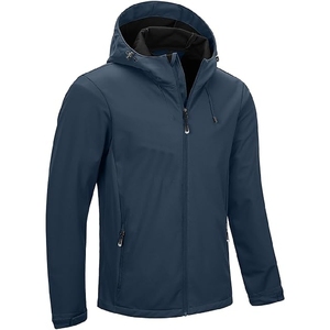 Veste coupe-vent unisexe légère en nylon enduit de haute qualité, imperméable et respirante avec capuche et logo frontal – Vente en gros - Product Image 1