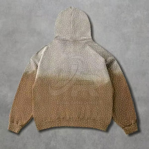 เสื้อฮู้ดผู้ชายแฟชั่นใหม่ ไซส์ใหญ่ ประดับเพชรเทียม ผ้าฝ้าย สไตล์ลำลอง เสื้อฮู้ดผู้ชายประดับเพชรเทียม - Product Image 3