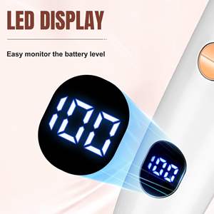 Rasoir électrique sans fil à double tête pour femmes, épilation indolore du visage, des jambes et des aisselles - Blanc, alimentation USB, lavable - Product Image 5