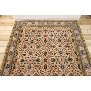 Alfombra Antigua de Lana Sólida Azul Turca de 4.9x6.7 pies - Product Image 3