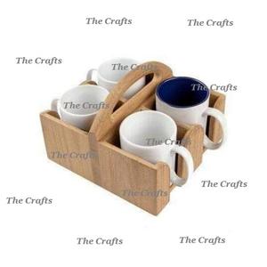 Juego de dos tazas de forma redonda y soporte de vidrio taza de madera hecha a mano y soporte de vidrio para accesorios de cocina - Product Image 3