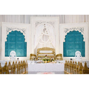 Paneles de Fondo de Fibra de Vidrio Blancos Modernos y Elegantes, Estilo Palacio Clásico, Nuevo, Tamaño Personalizable, Ligeros, Decoración de Escenario, de Fábrica - Product Image 1