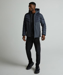 Veste matelassée en duvet softshell à capuche épaisse de haute qualité avec logo personnalisé, mode d'hiver, pour hommes, nouvelle veste matelassée en duvet décontractée d'hiver - Product Image 2