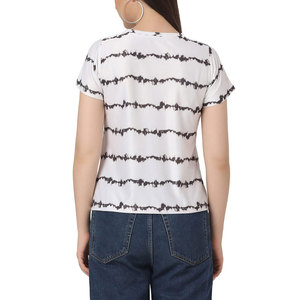 Diseño único Mujer Camiseta de verano Bajo Moq Tela cómoda Mujeres de calidad superior Sublimación Ringer Camisetas - Product Image 4