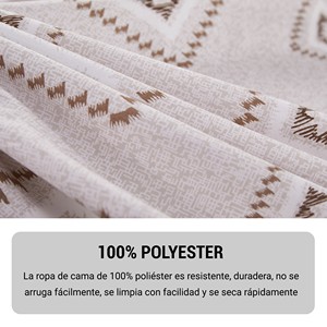 Juego de Funda Nórdica de 3 Piezas, Tejido Geométrico, 100% Algodón, con Sábana Ajustable y Funda de Almohada, Ropa de Cama de Lujo para el Hogar - Product Image 5