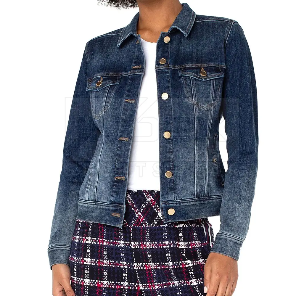 Быстросохнущая Лучшая Женская джинсовая куртка зимняя удобная женская джинсовая куртка для онлайн-продажи