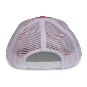 หมวกแก๊ปทรงทรัคเกอร์ 6 แผง สีชมพูอ่อนและสีขาว แบบสองสี  สำหรับงานซับลิเมชั่น  ปักลายได้  สายปรับได้  สำหรับทุกเพศ - Product Image 4