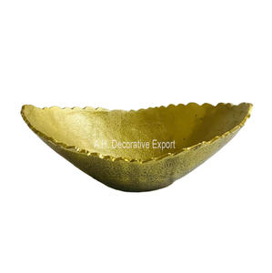 New Design Aluminium Fruits Bowl Home Kitchen Decorative Broken <b>Edges</b> Bowl for Wedding Centerpiece Salad Mixing Dough Bowl - Product Image 6