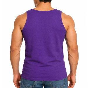 Camiseta sin Mangas para Hombre, Cuello Redondo, Tejida, Color Sólido, Estilo Vintage, Spandex/Poliéster, Transpirable, Secado Rápido, Ecológica - Product Image 2