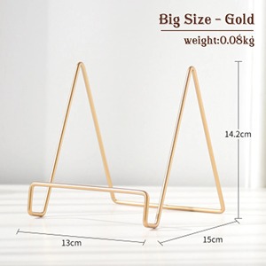 Elegante tarjetero de color dorado para escritorio de oficina Soporte de exhibición de metal simple y elegante para tarjetas de visita o notas - Product Image 5