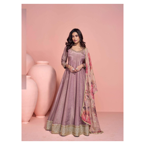 Vestido Anarkali de diseñador Sikha Salwar Kameez con elegante bordado de estilo para fiestas de boda de verano Festivales Ropa tradicional - Product Image 1