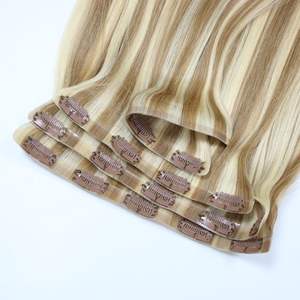 Extensions de cheveux humains à clipser sans couture, 100 % cheveux vierges vietnamiens Remy naturels, prix de gros du fournisseur à partir de 10 pouces - Product Image 1