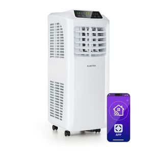 เครื่องปรับอากาศแบบพกพา 7000 BTU สำหรับบ้าน ควบคุมผ่านแอพ WiFi 3 in 1 ระบบทำความเย็น ลดความชื้น และพัดลม สำหรับห้องขนาด 10-15 ตร.ม. ระดับเสียง 50 เดซิเบล สีขาว - Product Image 1