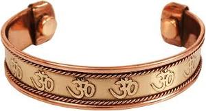 Pure Copper Magnetic Bracelets India Pattern Adjustable Healing Therapy Handmade & Bracelet Horn Cufflink From ARTISAN AURA - Product Image 3