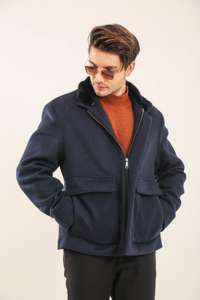 Parkas en cuir véritable fabriqués à la main de qualité supérieure pour hommes Respirant Tissé Hiver - Product Image 6
