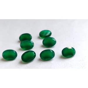 Cuarzo cabujón ovalado de Calcedonia de ónix de ágata verde de buena calidad de la naturaleza para la fabricación de joyas producto a granel - Product Image 3