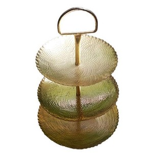 ที่ตั้งโชว์คัพเค้กโลหะพื้นผิวสีทองแบบตั้งได้ - Product Image 4