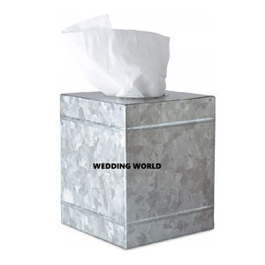 Tabletop Wedding Ware New Fancy <b>Tissue</b> <b>Box</b> Premium Quality Stylish Handmade Hot Selling Bathroom Ware Metal <b>Tissue</b> <b>Box</b> - Product Image 3