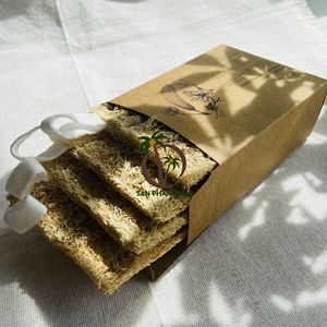 ฟองน้ำใยบวบธรรมชาติสำหรับทำความสะอาดในห้องครัวแปรงขัดตัวที่ขัดตัวที่ขัดด้วยมือผู้จำหน่ายจากเวียดนาม - Product Image 2