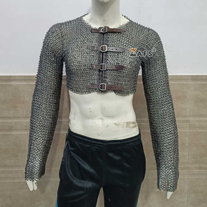 เสื้อเชิ้ตโซ่เหล็กอ่อนขนาดกลางทำด้วยมือชุดเกราะอัศวินทนทานสำหรับใส่แล้วดูสวยงาม - Product Image 1