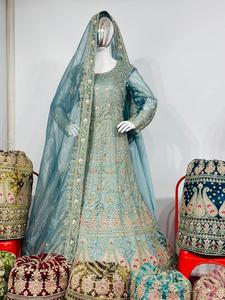 Ensemble de mariée complet Lehenga Choli en tissu Twinkle Net, richement orné, disponible en 16 couleurs traditionnelles et vibrantes pour adultes, vêtements indiens - Product Image 2