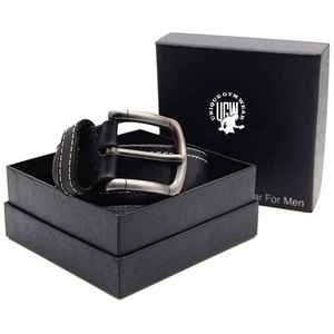 Cinturones de cuero genuino para hombres hechos en Pakistán de alta calidad con hebilla de acero - Product Image 1