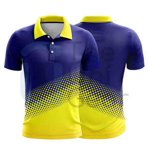 Golf personalizado para hombres y mujeres para camisas, cómodo, de alto rendimiento, transpirable, de punto, estampado completo, patrón sólido - Product Image 1