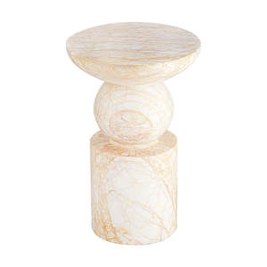 โต๊ะกาแฟด้านข้างดีไซน์หินอ่อนที่น่าดึงดูดใจสำหรับตกแต่งบ้านหรูหราตกแต่งโรงแรมวิลล่าโถงทางเดินโต๊ะข้างสำหรับพักดื่มกาแฟ - Product Image 2