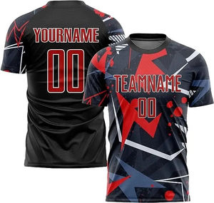 Ensemble de maillots de football unisexe, nouvelle collection, haute qualité, séchage rapide, personnalisable, respirant, 100% polyester, tissu doux, OEM/ODM - Product Image 2