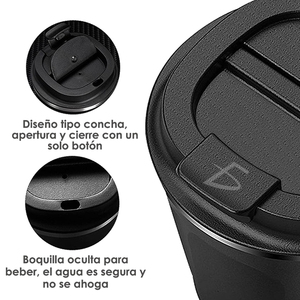Tazza Termica da Caffè in Acciaio Inox da 510ml con Coperchio, Isolamento Sottovuoto per Viaggi e Lavoro, Capacità 500ml - Product Image 4