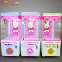 Bornes d'arcade grue à prix colorées avec écran interactif lumineux pour jeux de peluches en divertissement familial