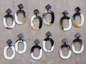 Accepter la conception personnalisée boucles d'oreilles en corne de buffle bijoux faits à la main 100% boucles d'oreilles en corne de buffle naturelle boucles d'oreilles en corne - Product Image 3