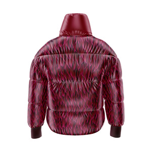 Veste matelassée à col roulé légère imperméable personnalisée formelle avec impression 3D coupe-vent confortable durable solide devant - Product Image 5