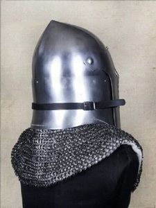 16GA Stahl HMB Mittelalter licher Bascinet Rao Griffon Helm W genieteter Kettenhemd Bascinet hand gefertigter Geschenk helm - Product Image 6