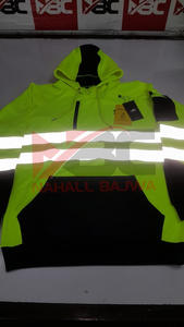 Multiple Pockets Road Hi Vis Workwear <b>Men</b> Reflective Winter Safety <b>Work</b> <b>Hoodie</b> Construction Jackets. - Product Image 2