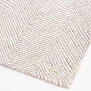 Elégant tapis Charles en laine touffeté à la main, design géométrique moderne, tapis doux et confortable pour la décoration intérieure - Product Image 1